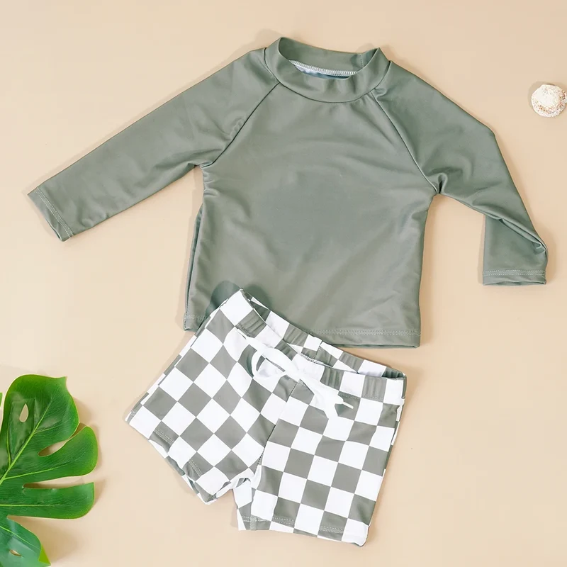 Baby Boys 2-Piece Swimsuit – Cool Print Set