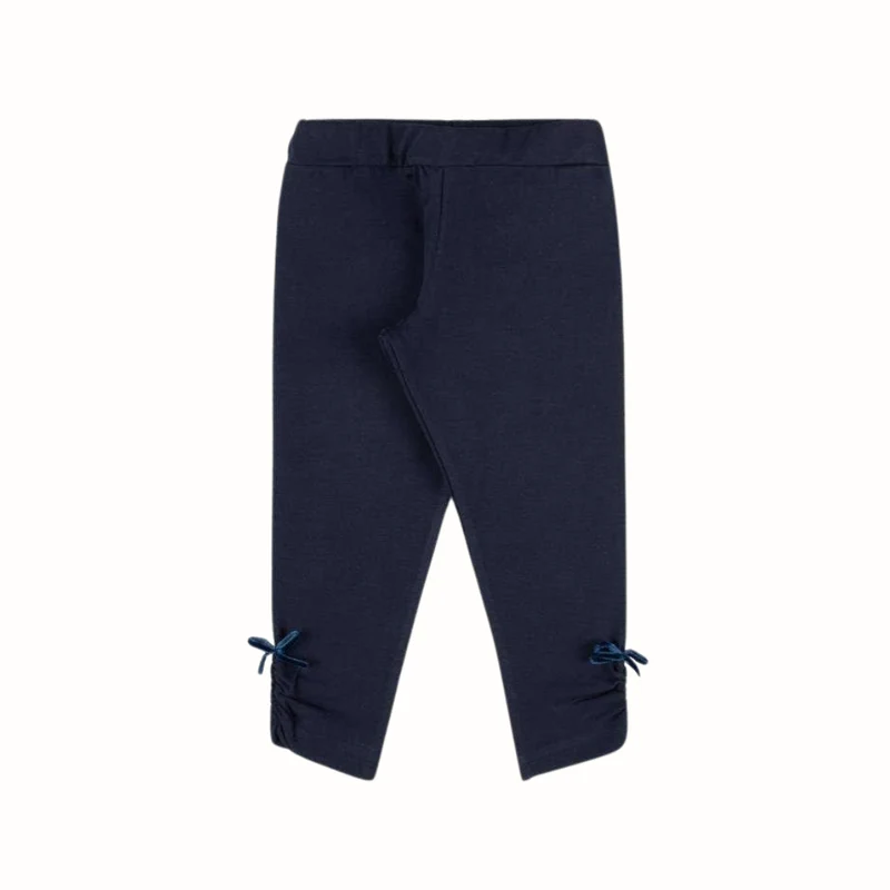 Leggings med sammetsrosett – Marinho