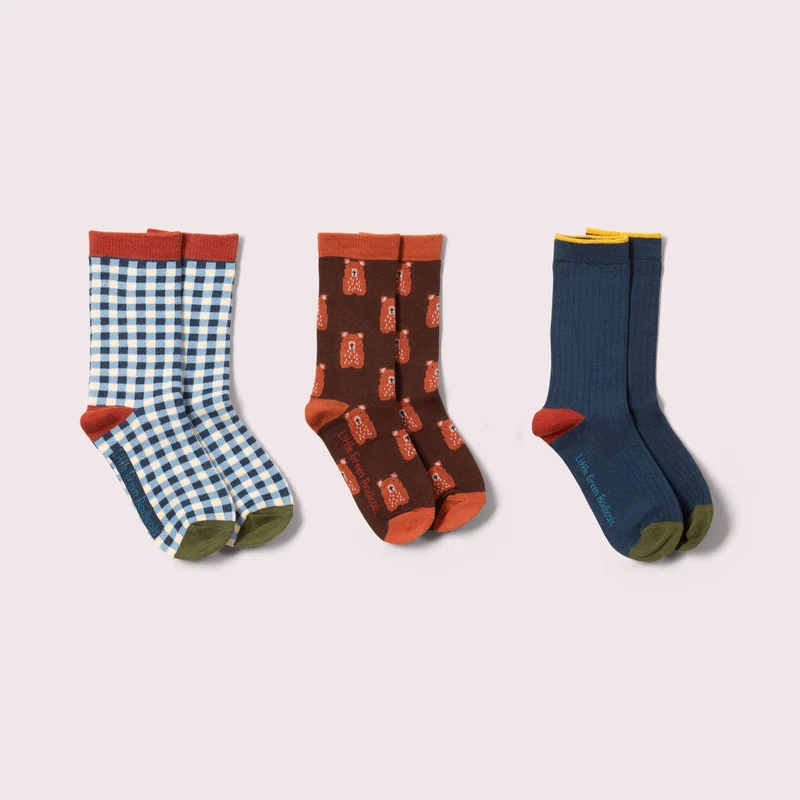 Barnstrumpor 3-pack – Teddy Bear