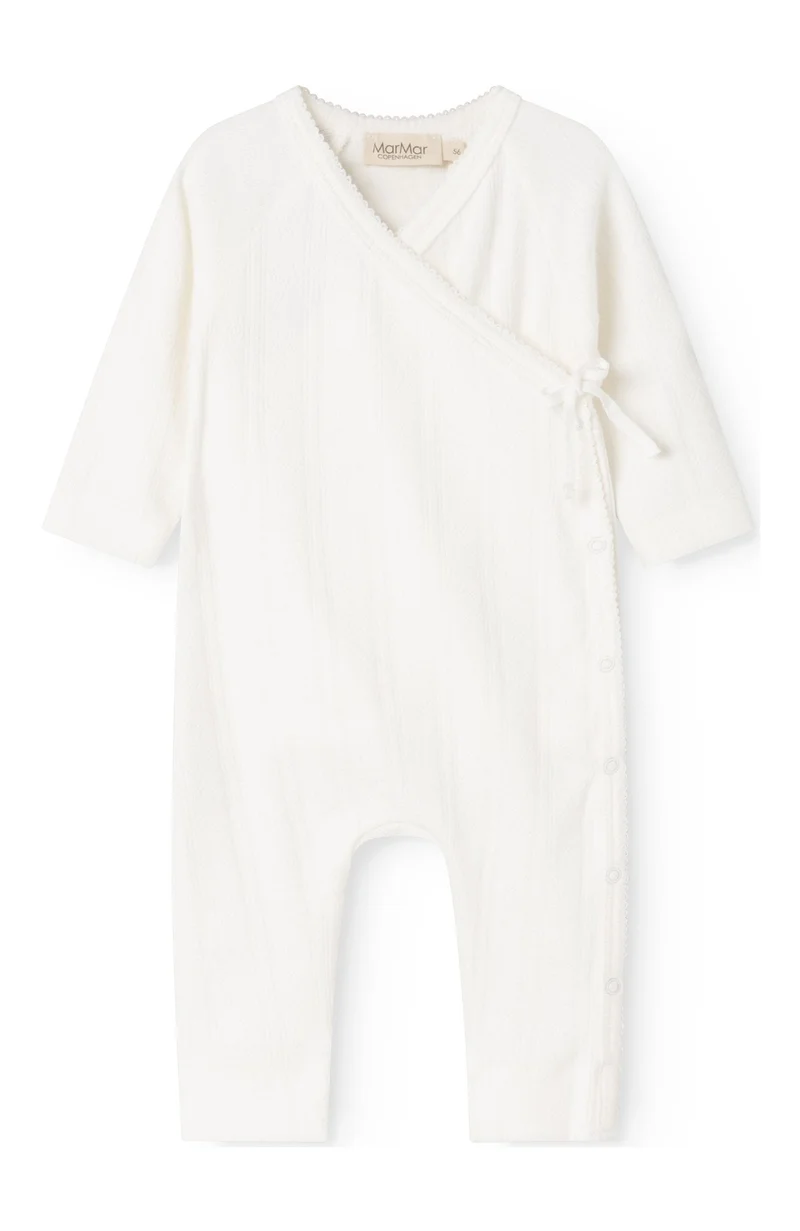 Rula Modal Pointelle Romper - Gentle White