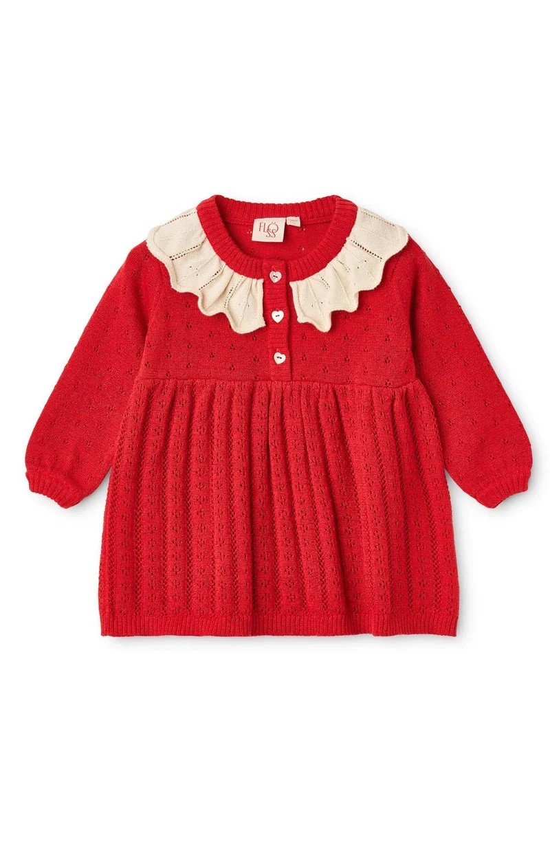 Dora Dress - Poppy Red Glitter