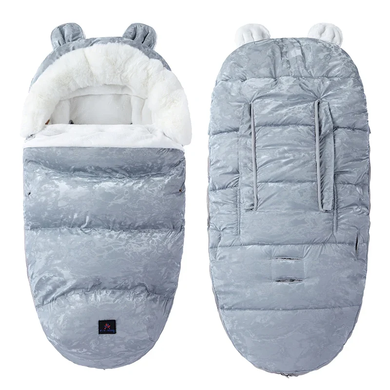 Baby Velvet Stroller Sleeping Bag – Anti-Kick Warmth