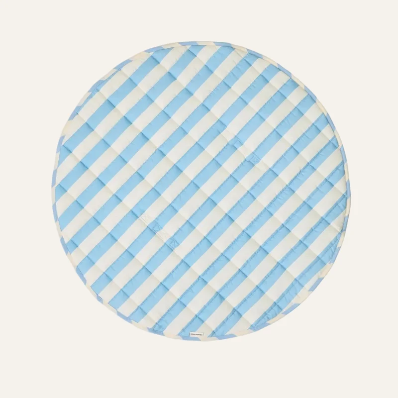 Inside/Outside Play Mat | Blue Wide Stripe