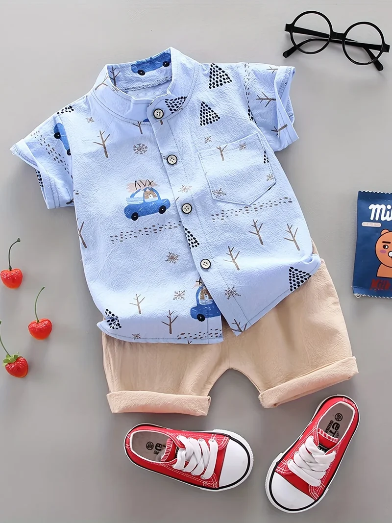 Infant & Toddler Summer Bear Print 2-Piece Set