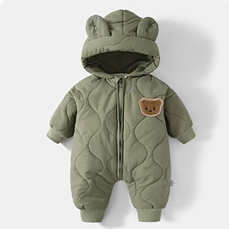 Baby Winter Romper – Cartoon Bear Jumpsuit