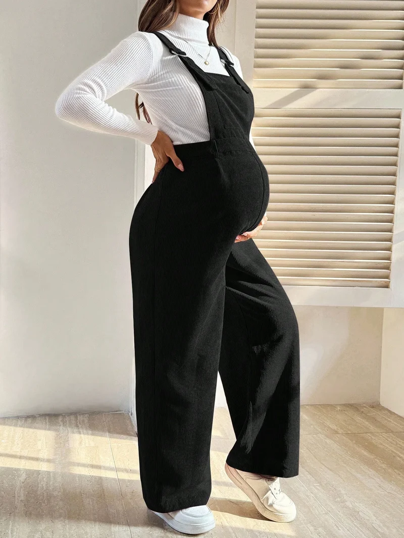 Maternity Corduroy Jumpsuit – Suspender Pants