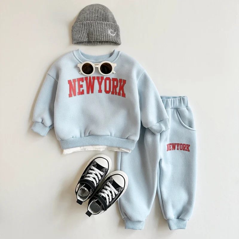 Baby 2-Piece Set – New York Print Top & Pants