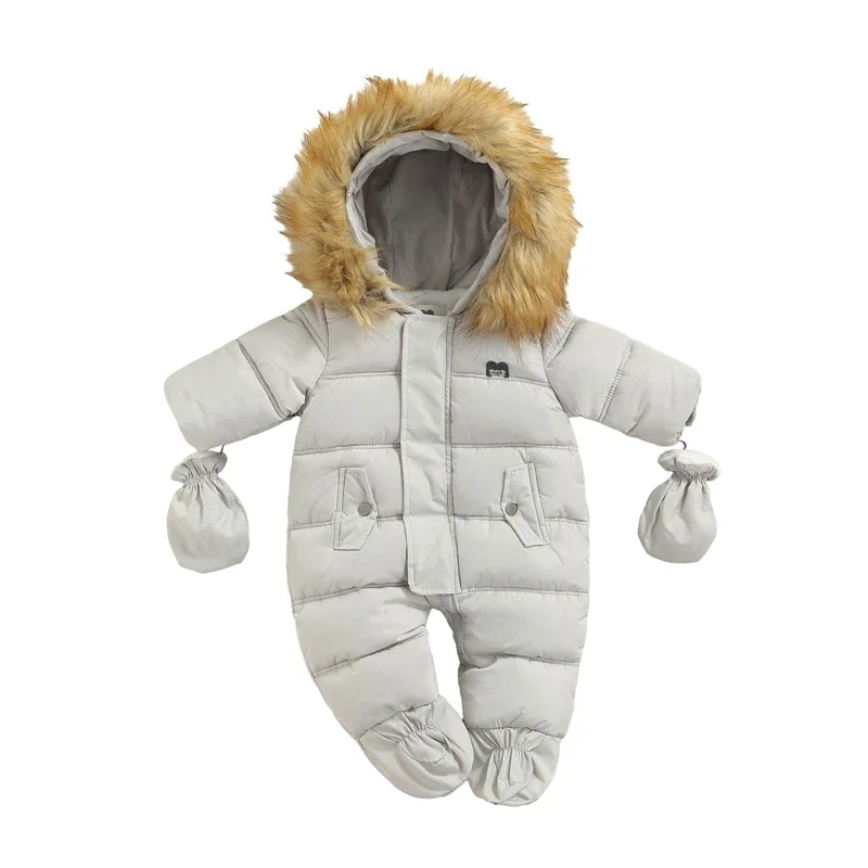 Baby Winter Snowsuit – Hooded Puffer Jumpsuit