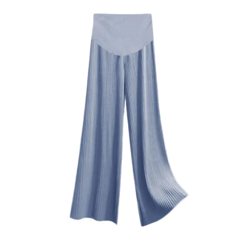 Wide Leg Maternity Trousers – Breathable Adjustable Waist