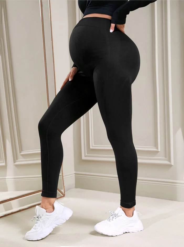 High Waist Maternity Leggings – Belly Support All Day
