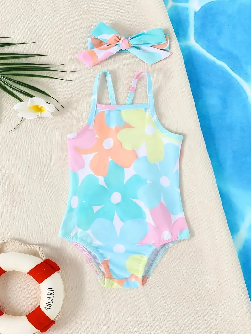Baby Girls One-Piece Swimsuit – Newborn to Toddler