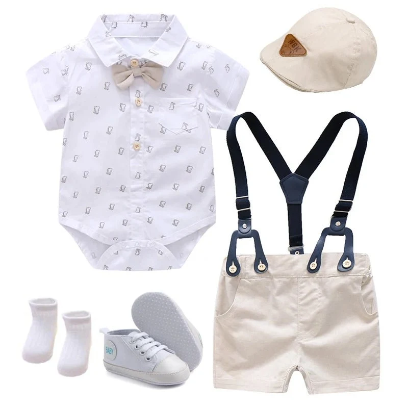 1st Birthday Baby Boy Outfit – Gentleman 7PCS Set