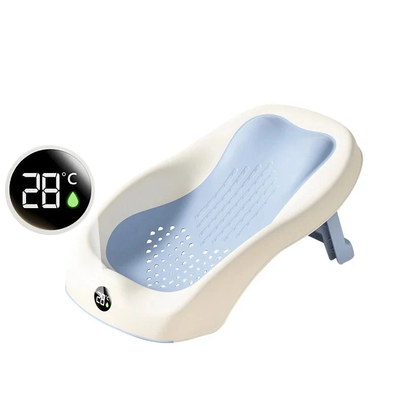 Folding Baby Bath Tub – Non-Slip Newborn Shower Support