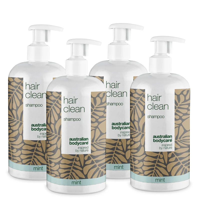 4 för 3 tea tree schampo 500 ml Mint - paketerbjudande — Paketerbjudande med fyra schampon (500 ml): Tea tree oil Mint