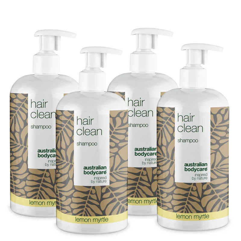 4 för 3 tea tree schampo 500 ml lemon myrtle - paketerbjudande — Paketerbjudande med fyra schampon (500 ml): Tea tree oil lemon myrtle