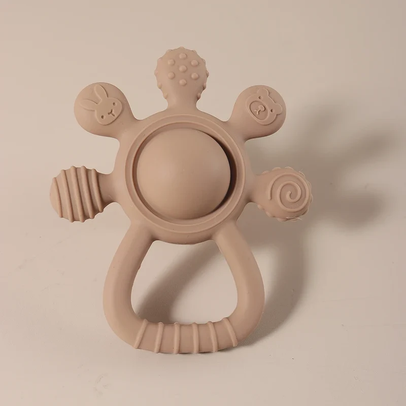 Baby Bunny Palm Rattle Teether – Safe Soothing Chew Toy