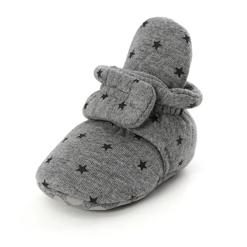 Baby First Walker Shoes – Soft Anti-Slip Star Booties