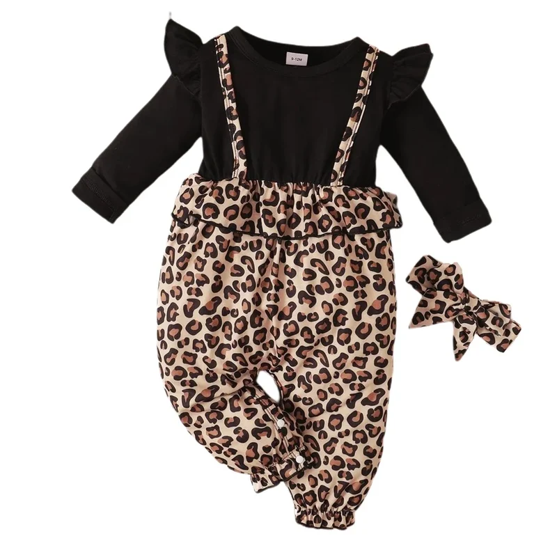 Leopard Bodysuit Set – Adorable Girl Outfit