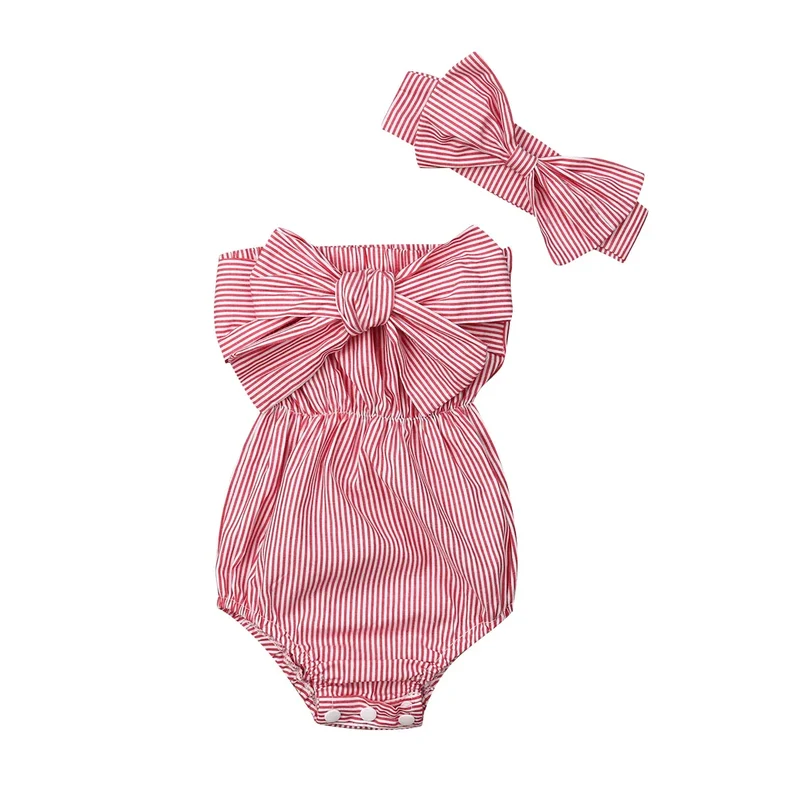Baby Girl Summer Romper – Adorable Stripe Design