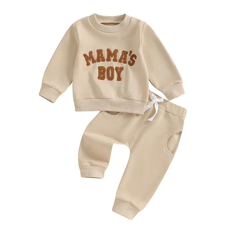 Baby Boy Crewneck Sweatshirt Set – Fall Outfit 0-3Y