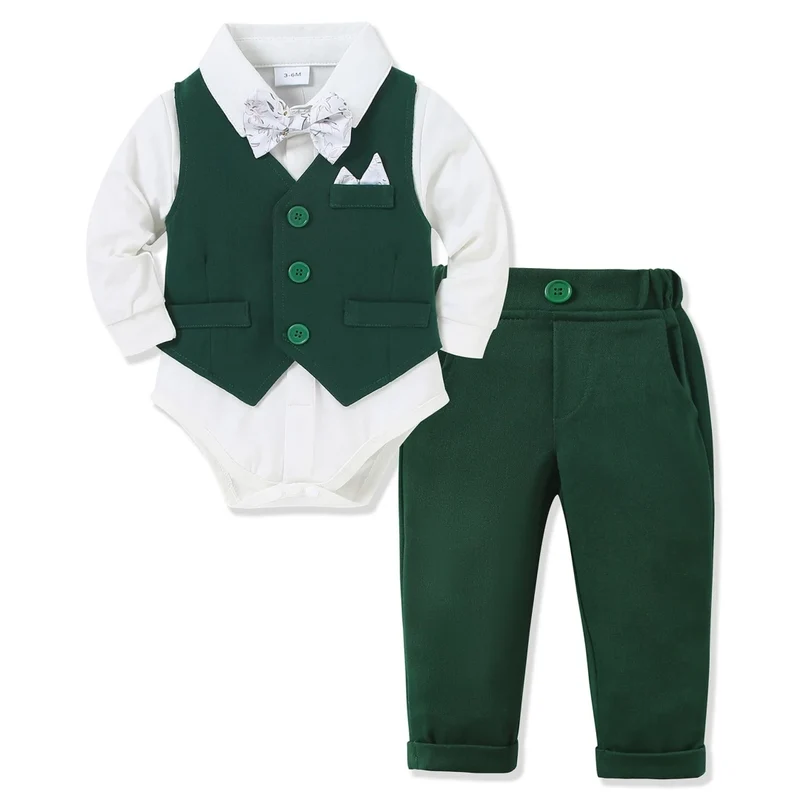 1st Birthday Boy Gentleman Suit – Formal Vest 3-24M