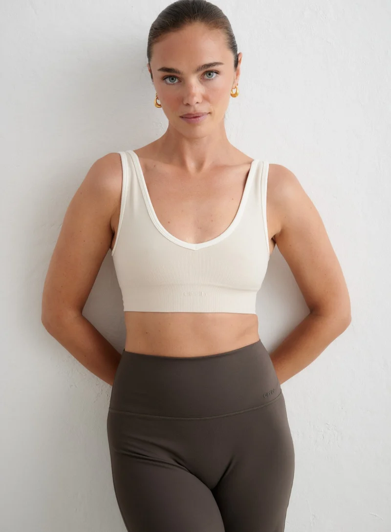Sand Shape Seamless Deep Cut Bra