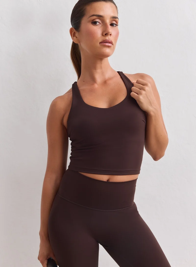 Chocolate Sculpting Strappy Bralette