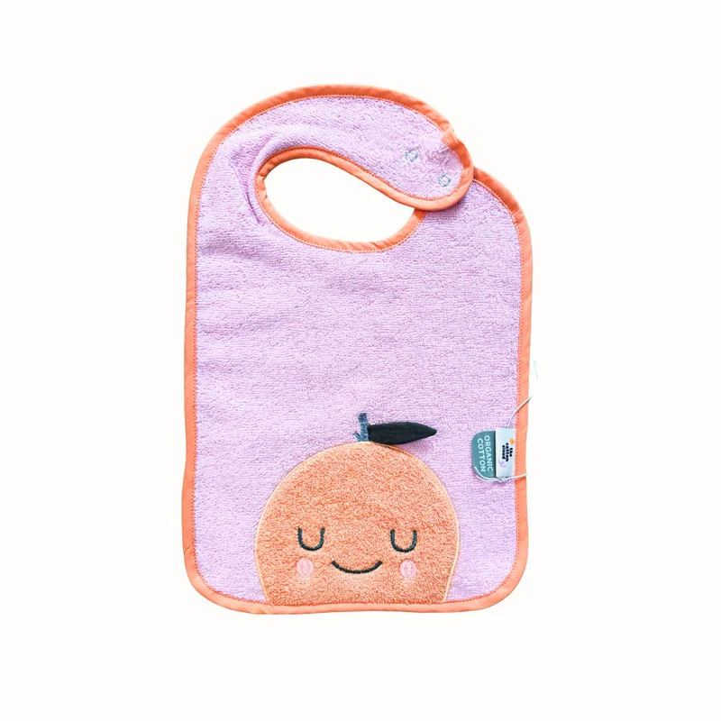 Babyhaklapp Mandy Mandarine i frotté
