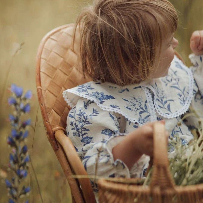 Bloom blus i ekologisk muslin