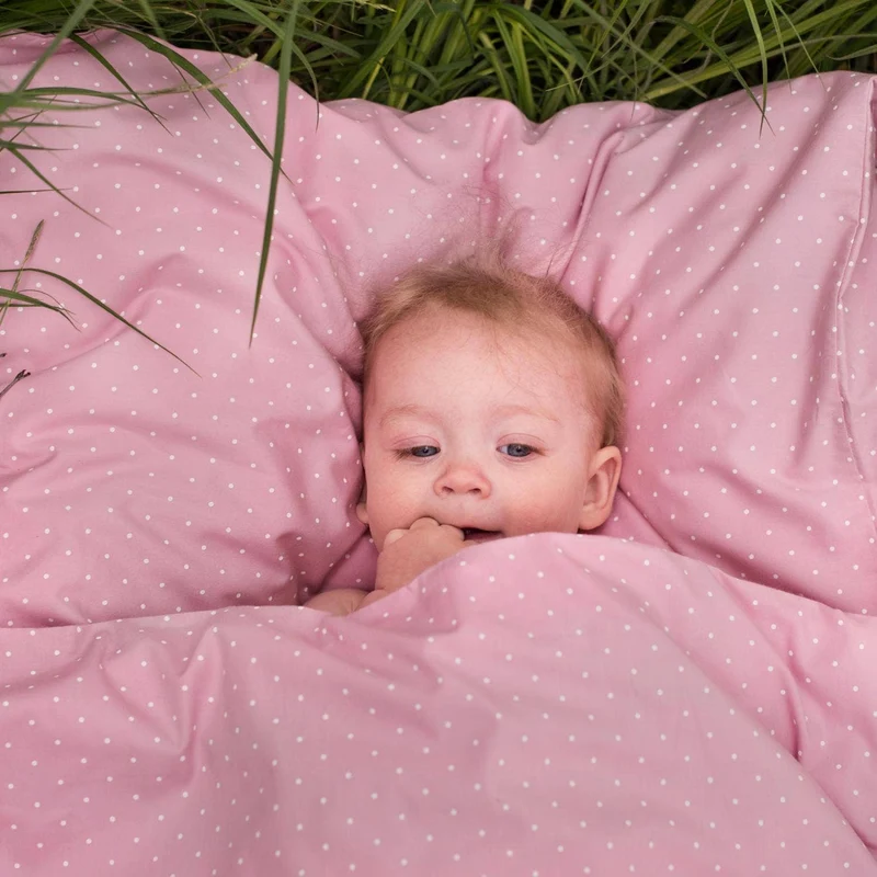 Ekologiskt bäddset junior – Pink Dotty