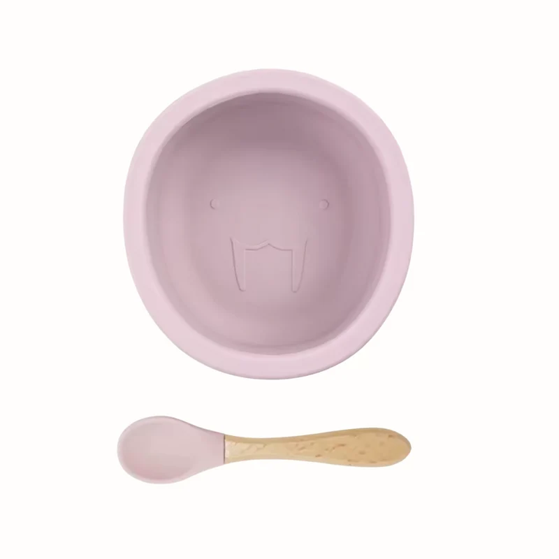 Måltidsset Rosa Puder – skål & sked