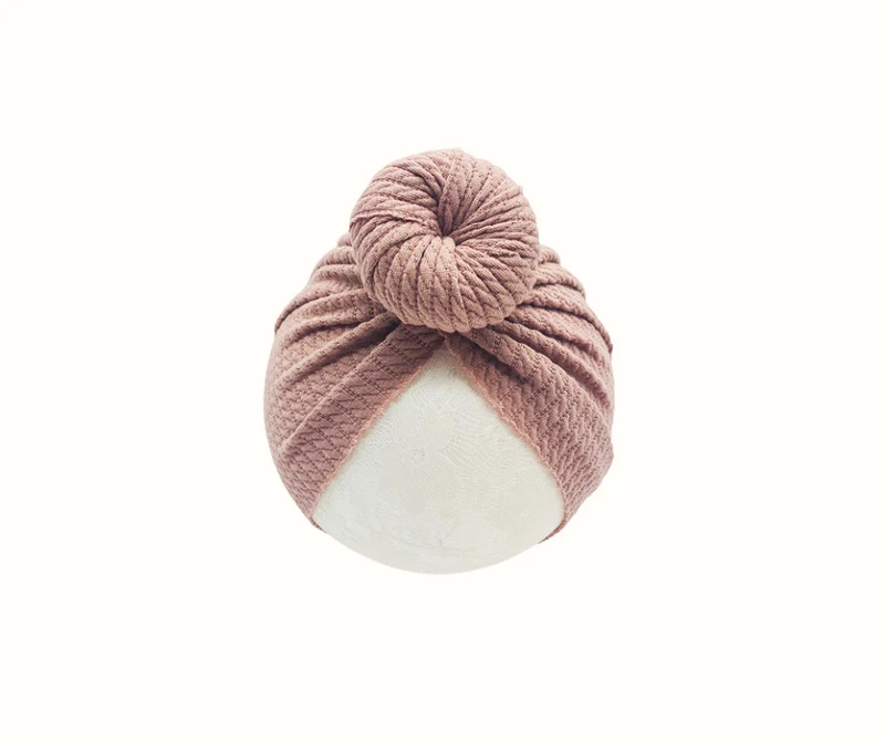 Turbanmössa med rosett för baby