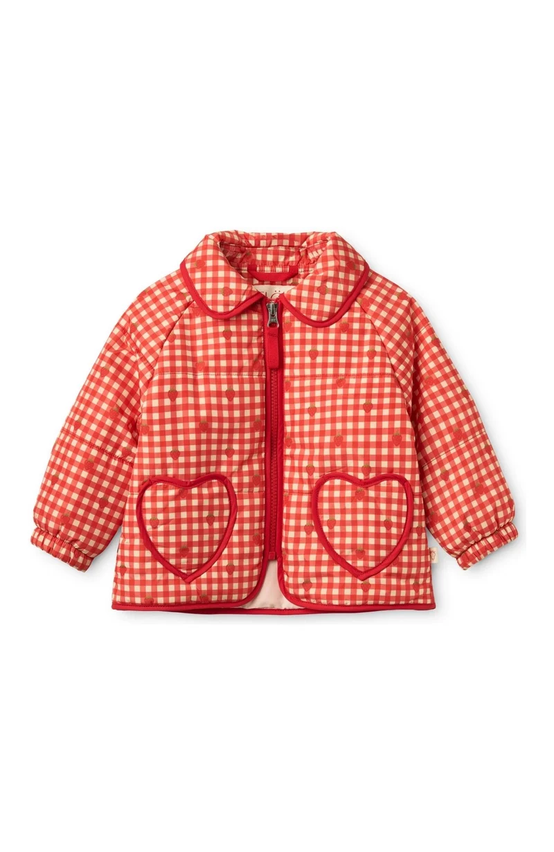 Molly Padded Jacket - Red Berry Gingham