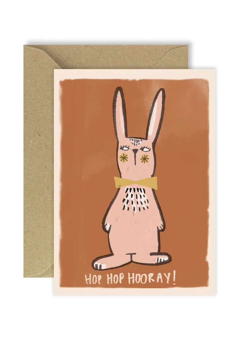 Grattiskort Hop Hop Hooray – A6