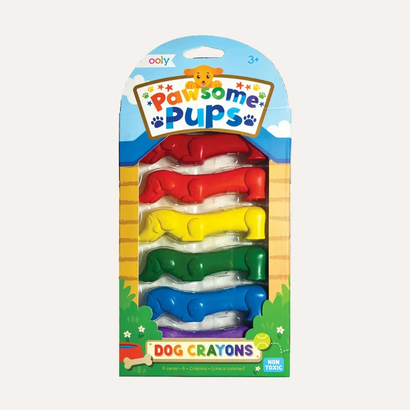 Pawsome Pups Dog Crayons - Set of 6