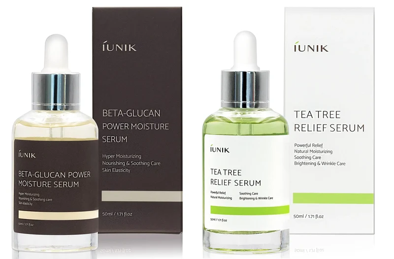 iUNIK Beta Glucan Power Moisture Serum 50ml + iUNIK Tea tree Relief Serum 50ml