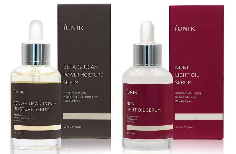 iUNIK Beta Glucan Power Moisture Serum 50ml + iUNIK Noni Light Oil Serum 50ml
