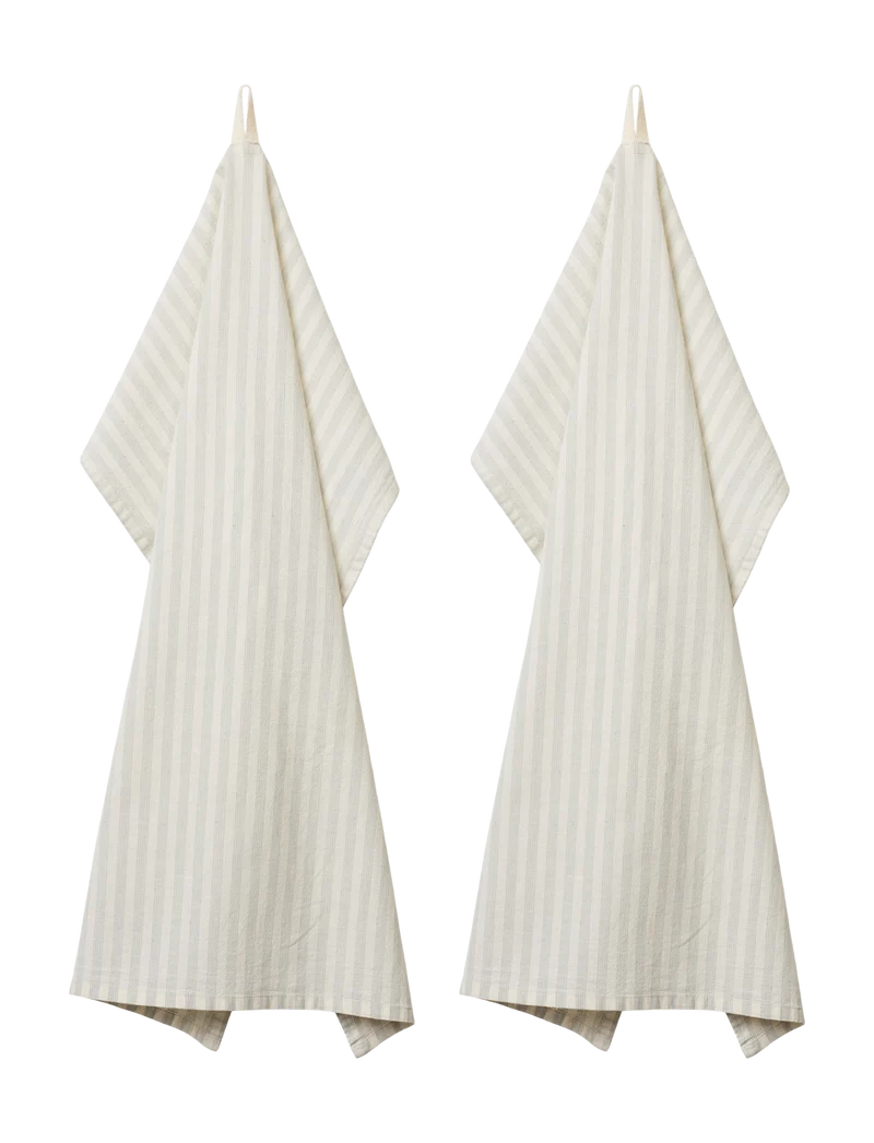 Studio Feder - viskestykker - 2 stk. - Soft Mint Stripe