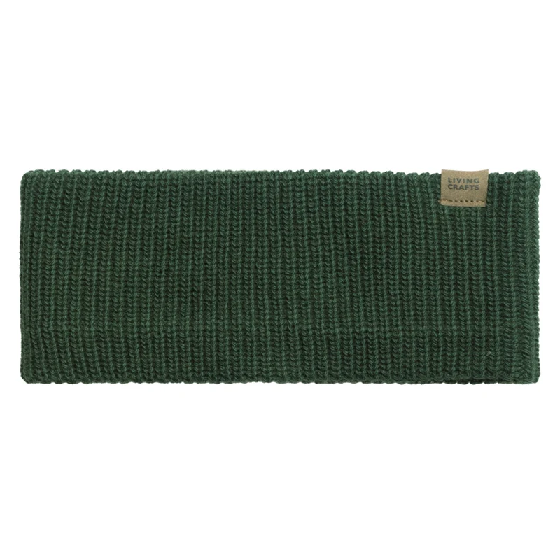 Living Crafts - hårbånd - uld & bomuld - oliven