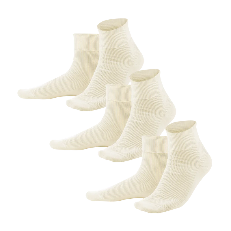 Living Crafts - unisex strømper 3-pak - 100% økologisk bomuld - natur