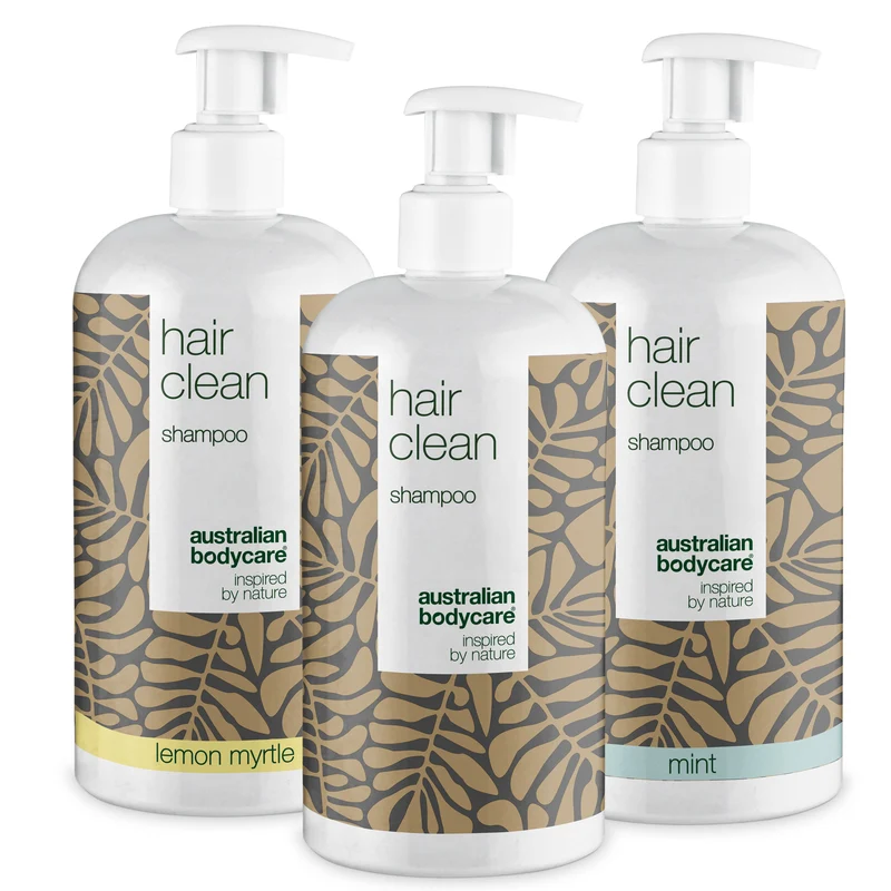 3 Hair Clean shampoo - paketerbjudande — Paketerbjudande med tre 500 ml schampo: Tea Tree Oil, Lemon Myrtle & Mint
