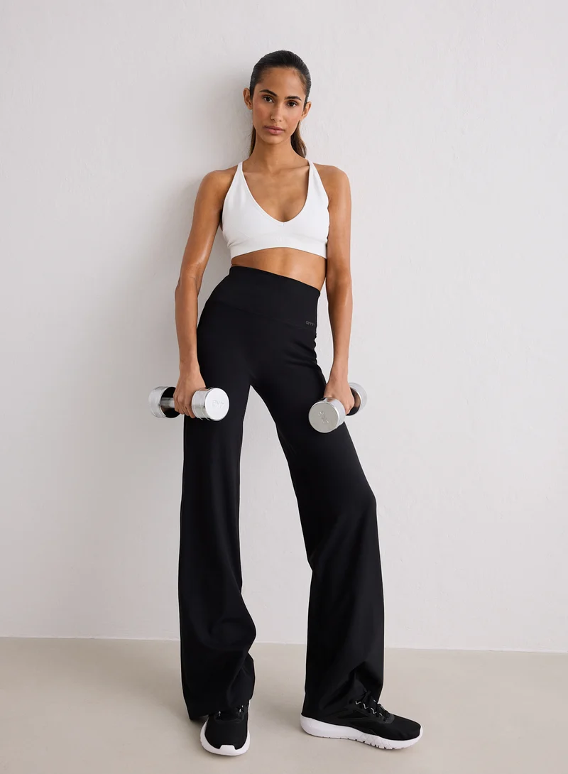 Black Sense Straight Leg Tights
