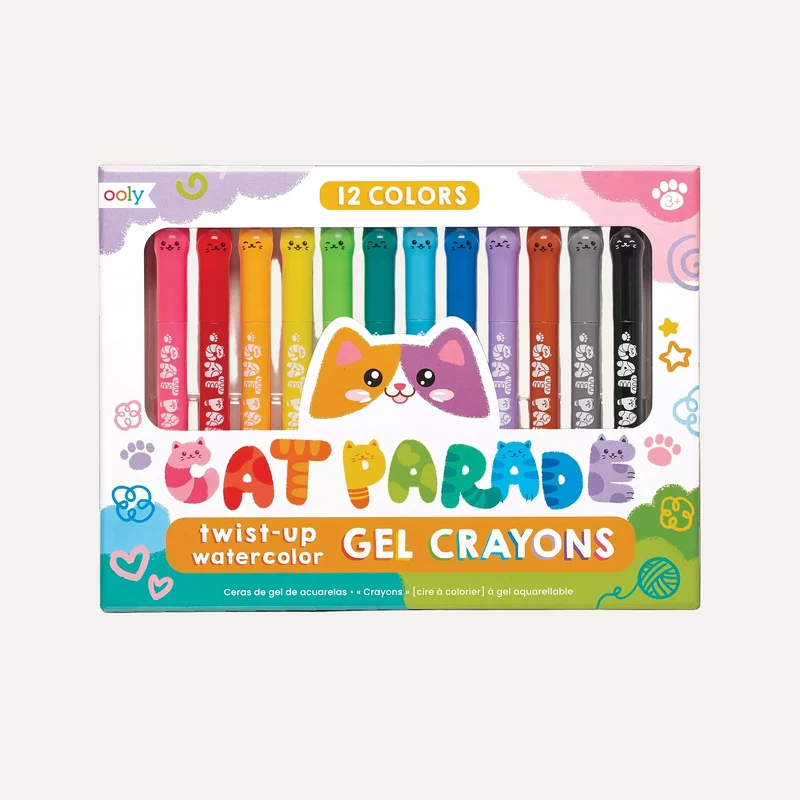 Cat Parade Gel Crayons - Set of 12