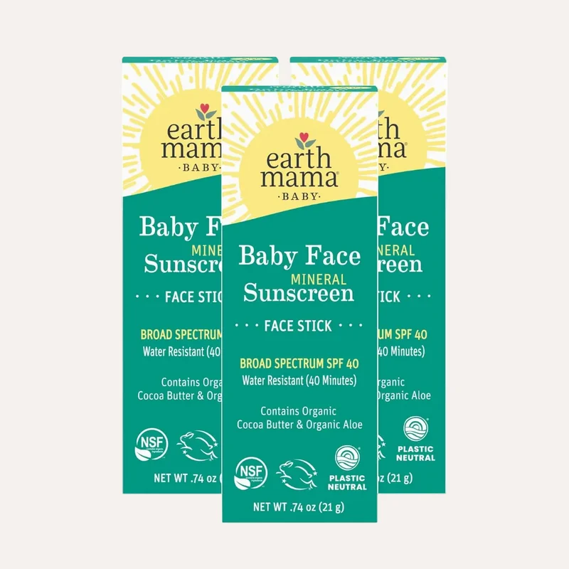 Baby Face Mineral Sunscreen Stick SPF 40 - (3 Pack) 0.74 Oz