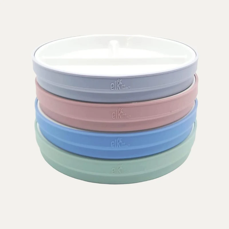 7.8” Porcelain White Plates with Silicone Sleeves