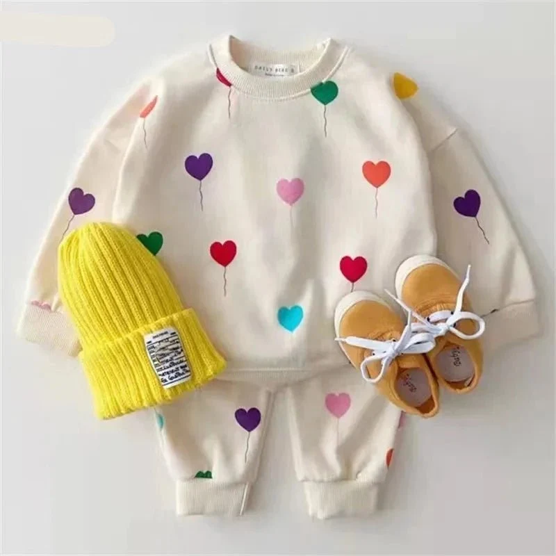 Baby Tracksuit Set Love Printing