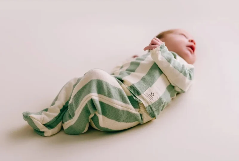 Nyföddset Vertical Stripes Mint