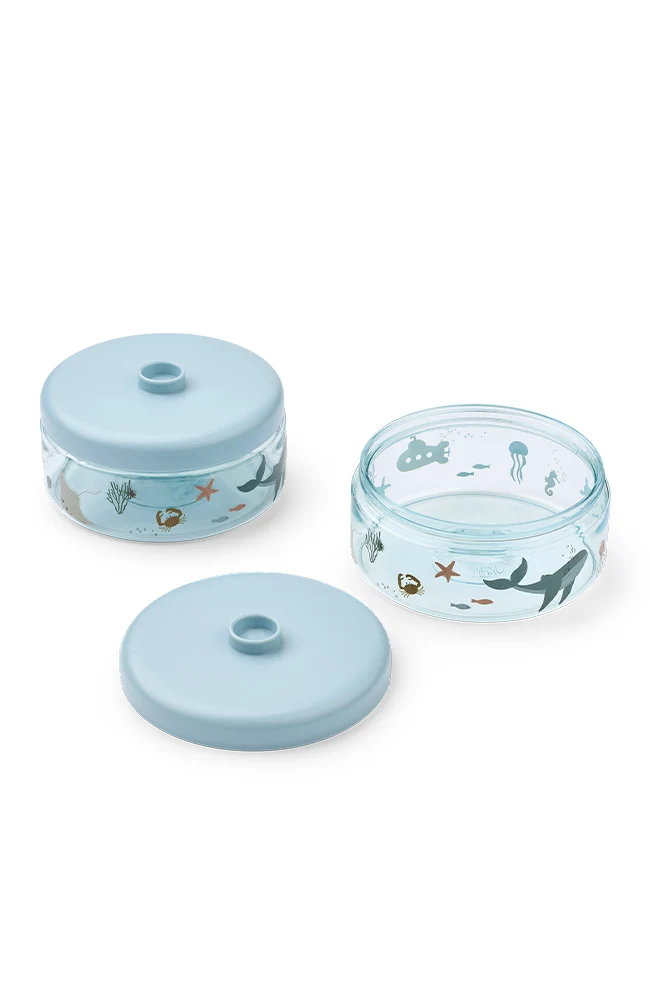 Dominique Food Tritan Boxes 500 ml 2-Pack - Sea creature/Sandy