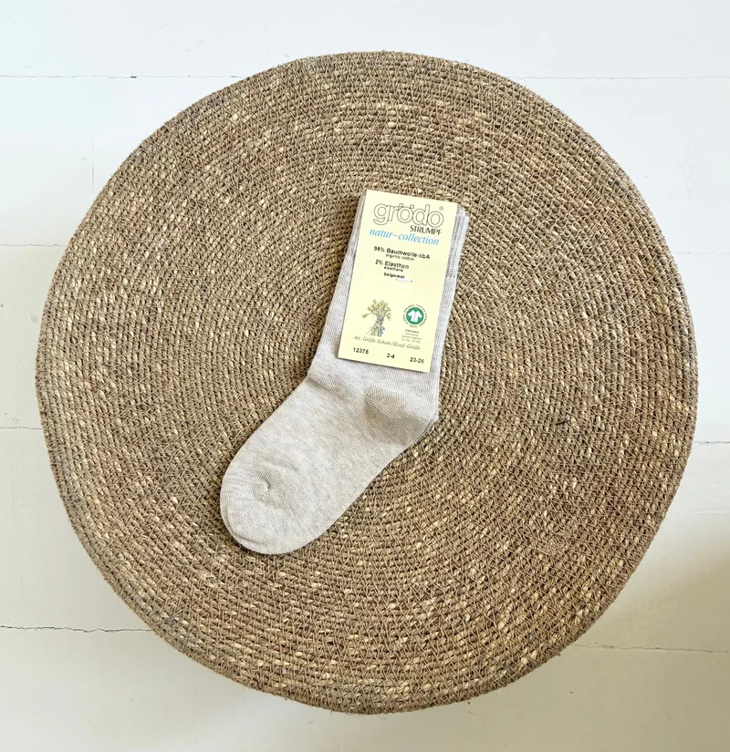 Grödo - strømper - økologisk bomuld - sand