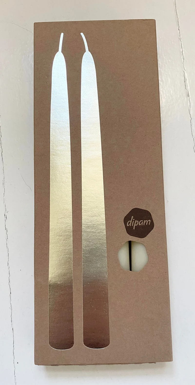 Dipam - 4 stk. bivokslys - 25 cm. - hvide